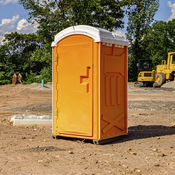 how often are the porta potties cleaned and serviced during a rental period in Cleveland County AR